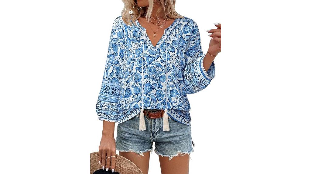 boho floral tie tops