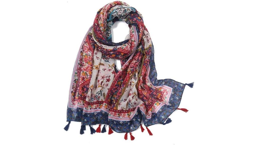 boho floral women s scarf