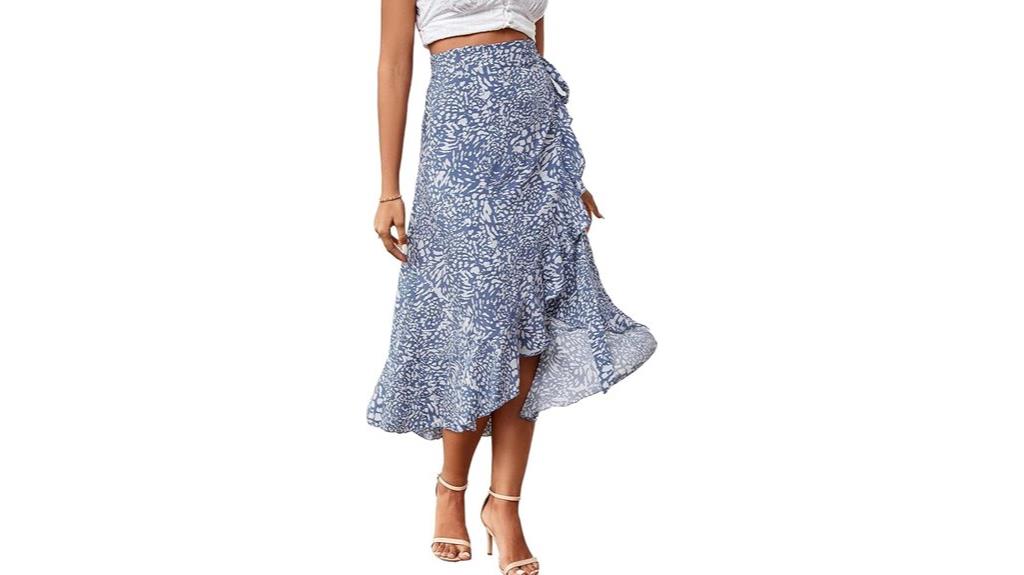 boho floral wrap skirt