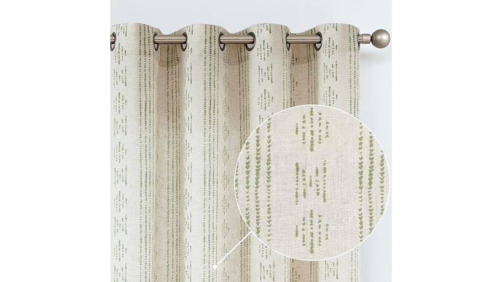 boho geometric curtain panels