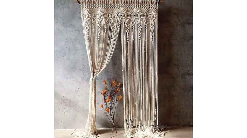 boho macrame curtain decor