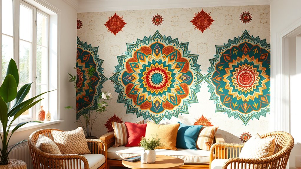boho mural wall decor