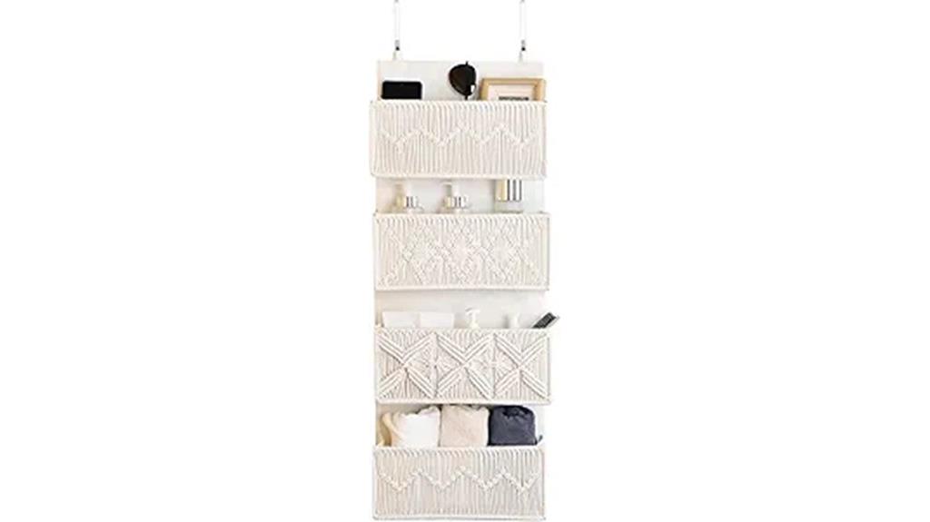 boho nursery door storage