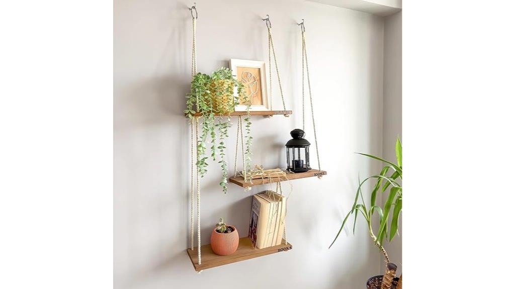 boho plant wall shelves