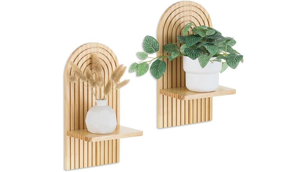 boho rainbow candle shelf