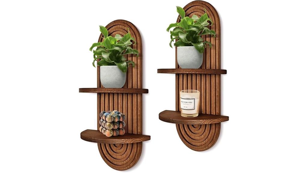 boho rainbow double shelves