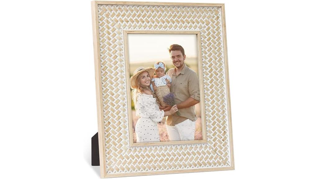 boho rattan picture frame