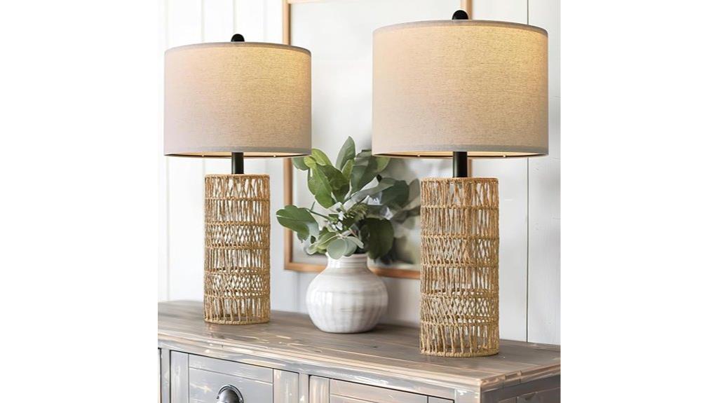 boho table lamps set