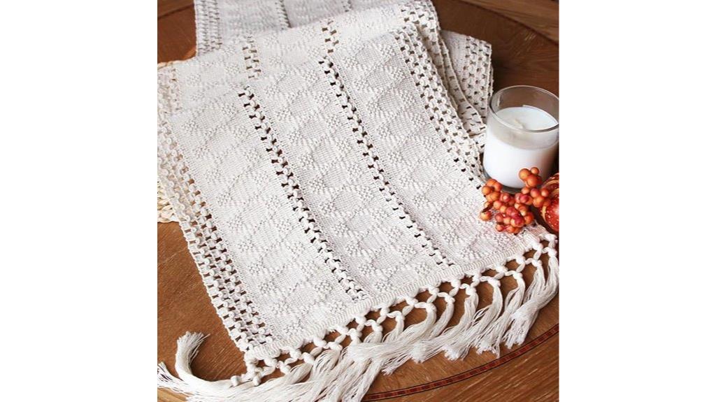 boho tassel table runner