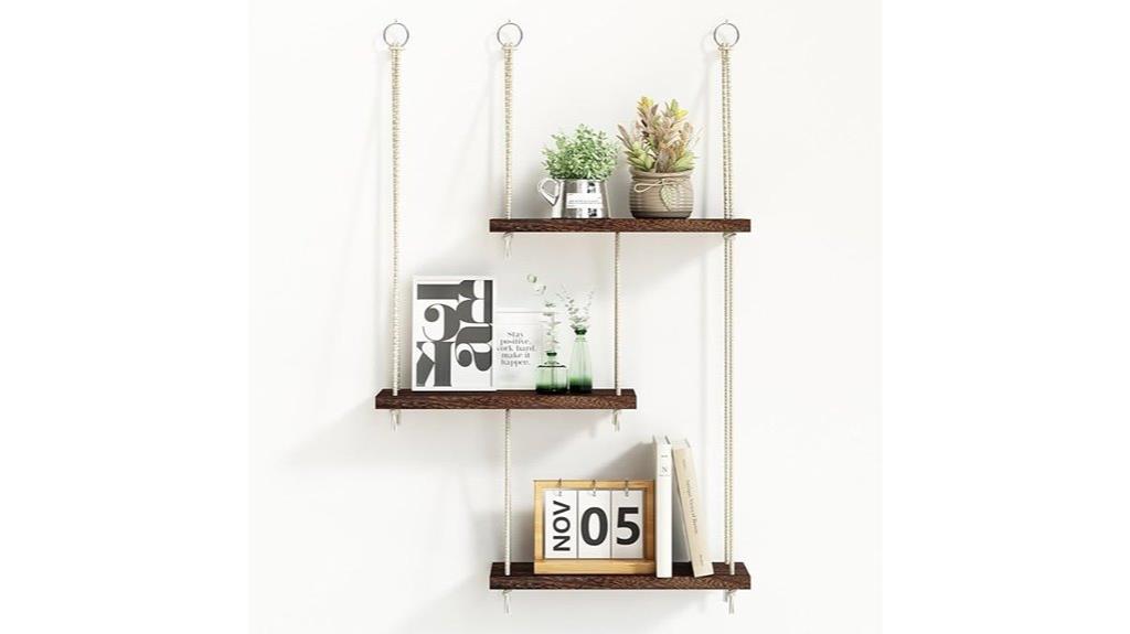 boho wall hanging shelves