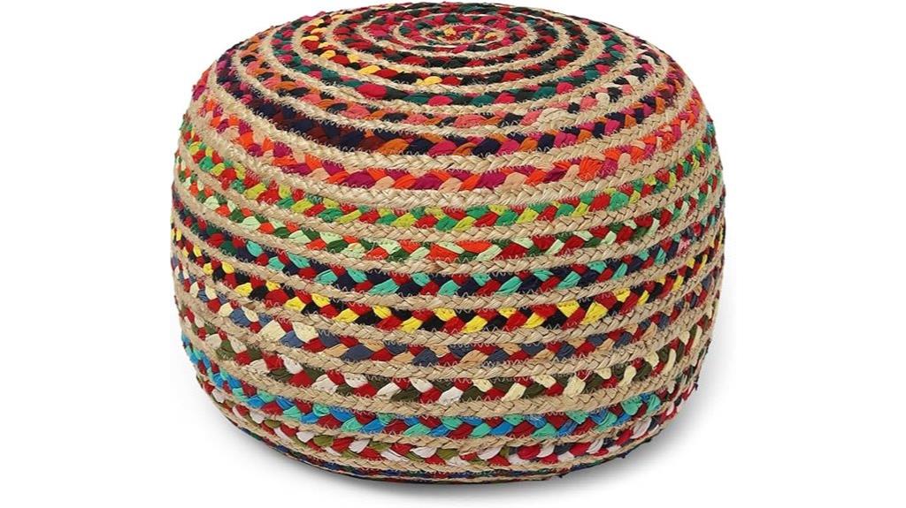 braided boho ottoman footrest