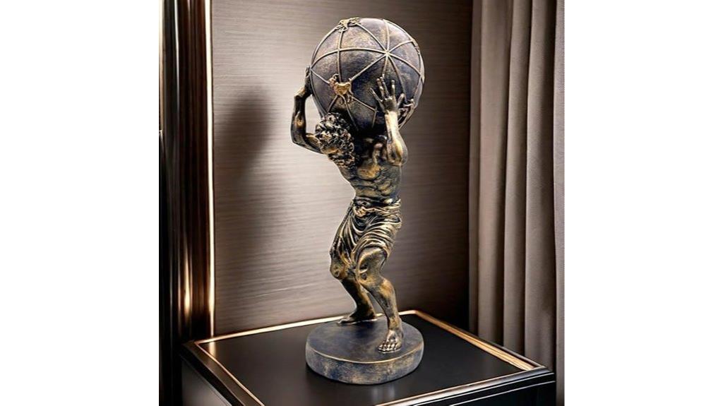bronze greek atlas statue