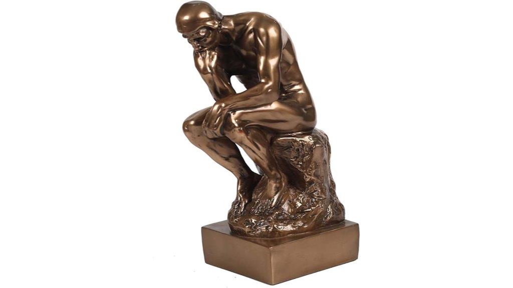 bronze thinker collector statue