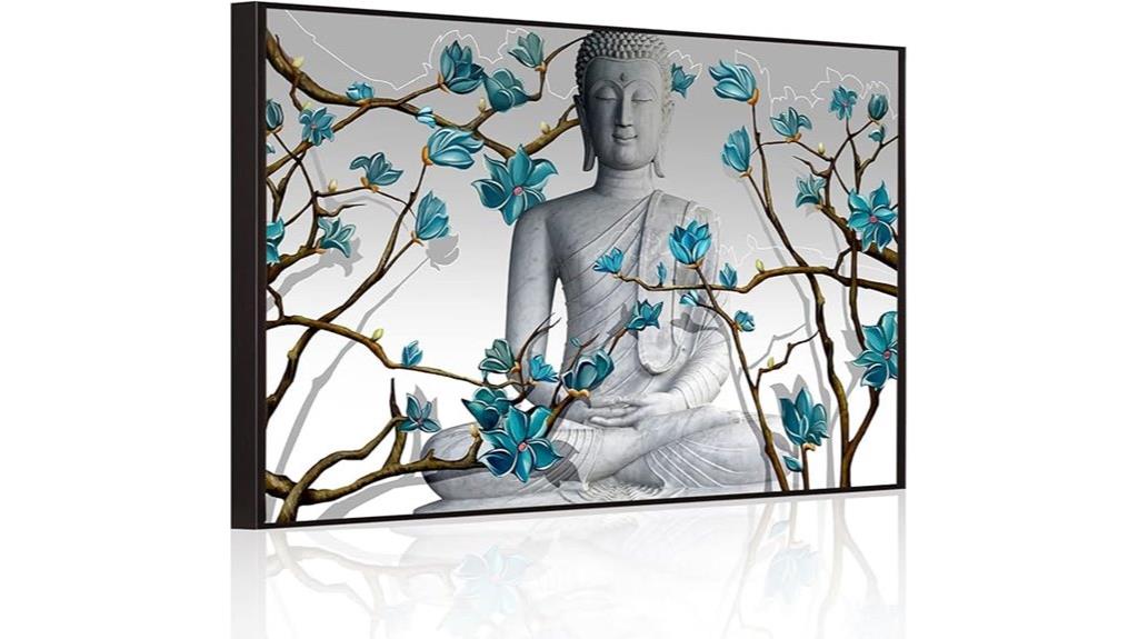 buddha magnolia meditation wall