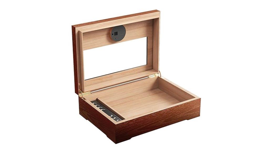 cedar glass desktop storage