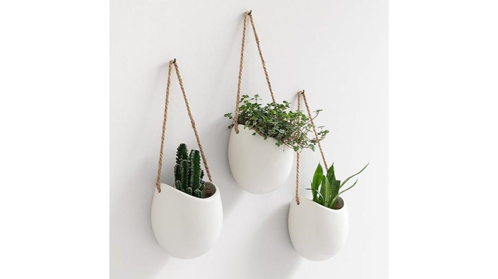 ceramic hanging plant set
