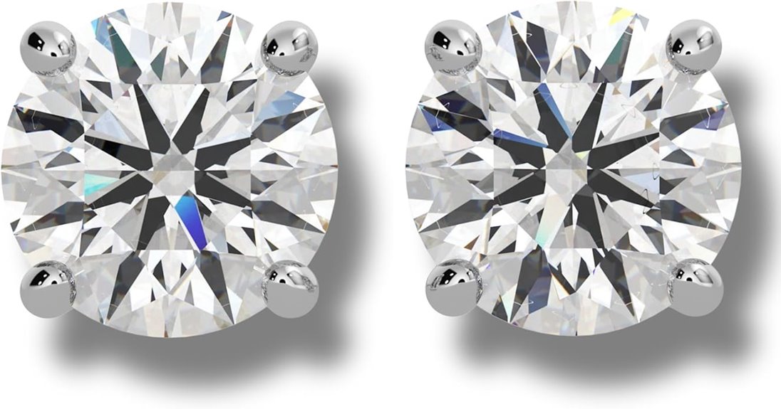 certified 1 carat diamond earrings