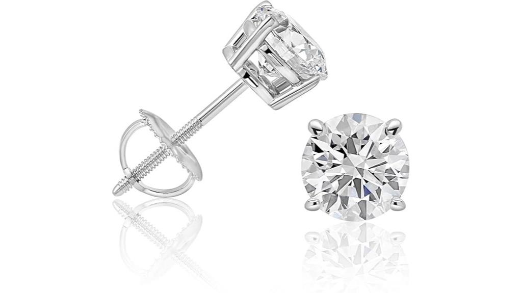 certified lab diamond earrings