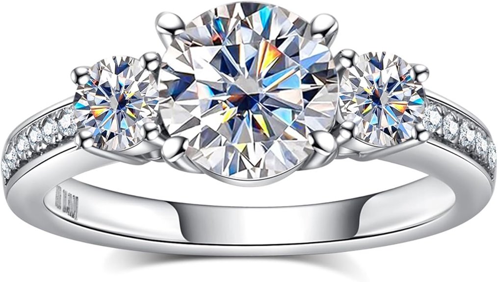 certified moissanite engagement rings
