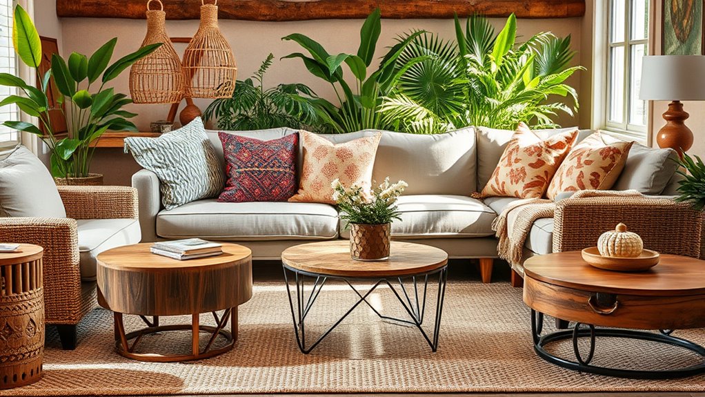 chic boho coffee tables