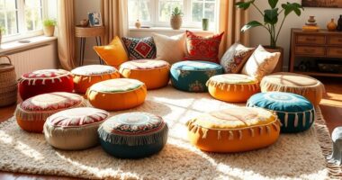 chic boho pouf collection