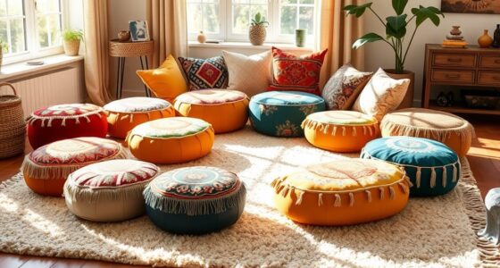 chic boho pouf collection