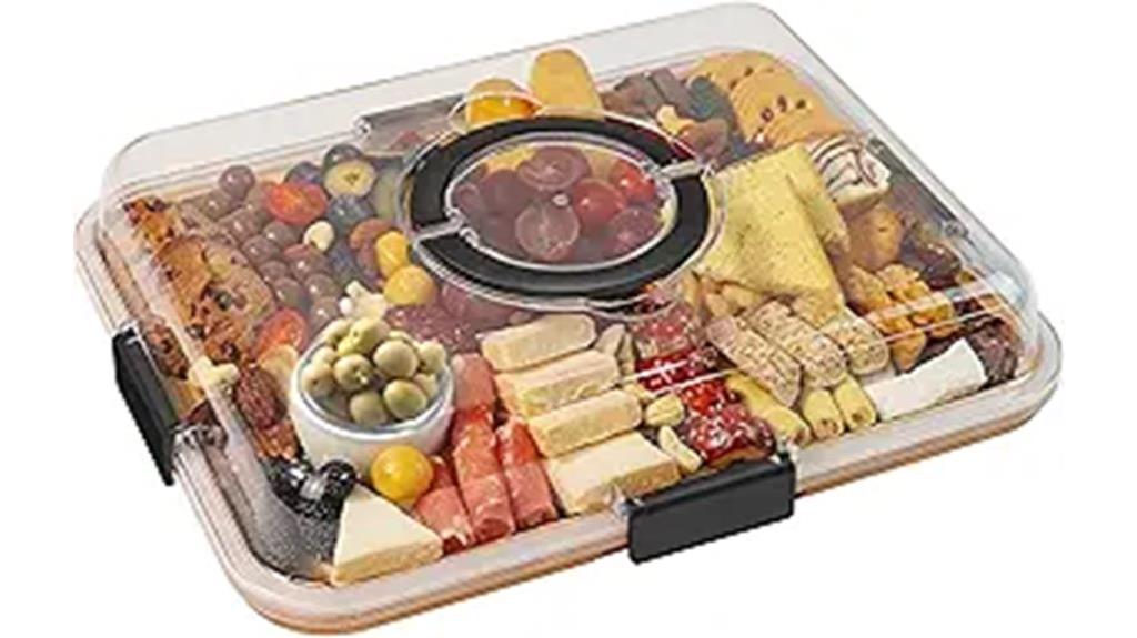 clear lid with compartments
