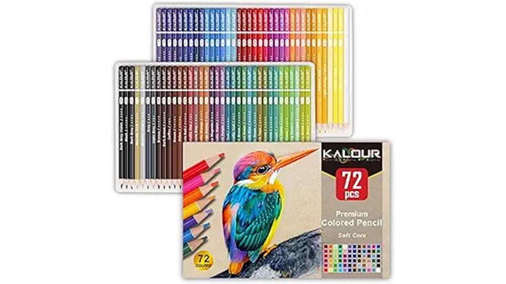 colorful 72 pencil art set