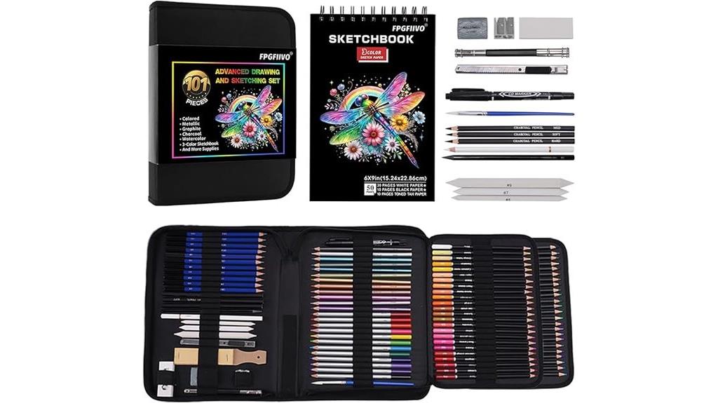 colorful artist pencil set