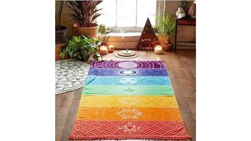 colorful chakra yoga accessories