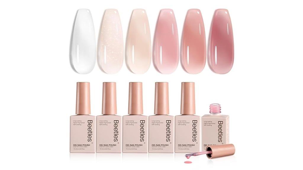 colorful jelly nail set