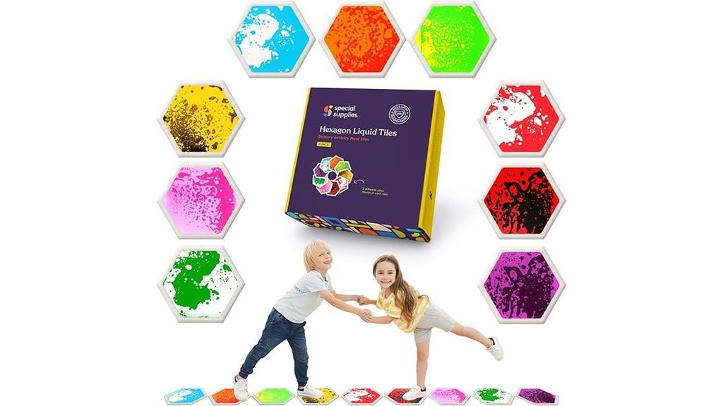 colorful kids floor tiles