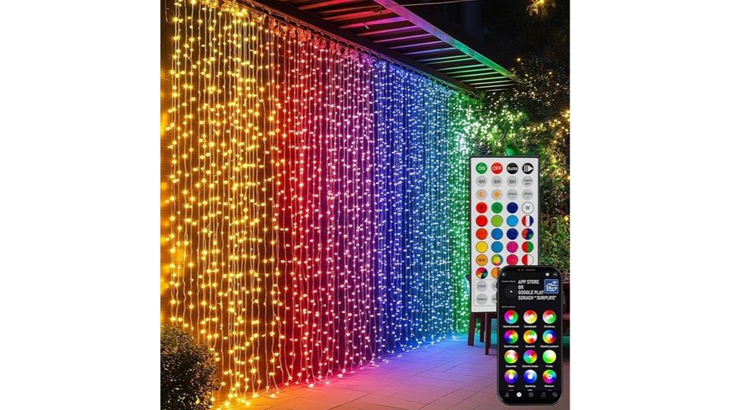 colorful led curtain lights