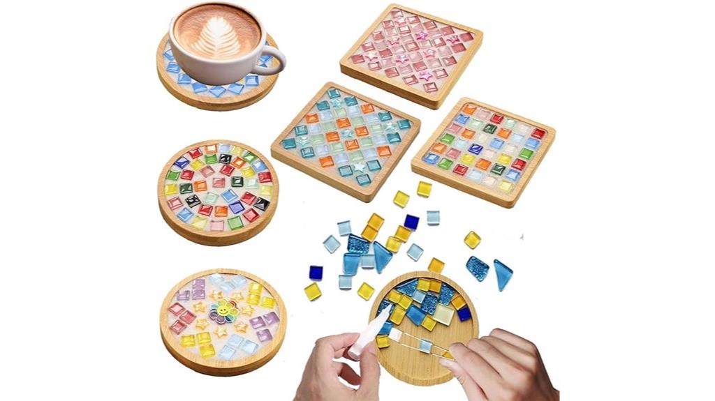 colorful mosaic tile sets