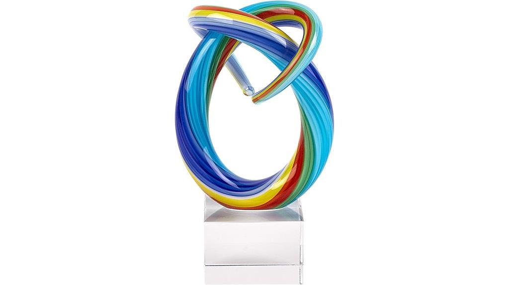 colorful murano glass sculpture