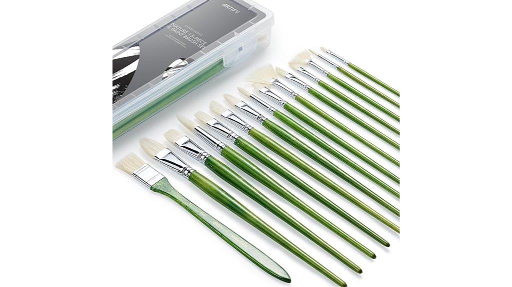 complete 15 piece oil brush set