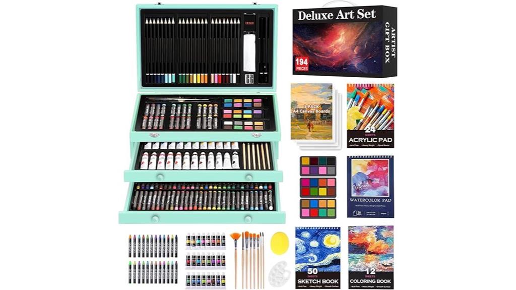 complete 194 piece art kit