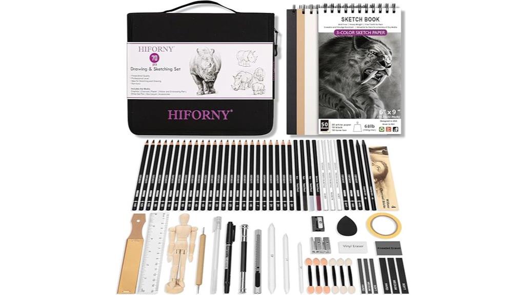 complete 70 piece art kit