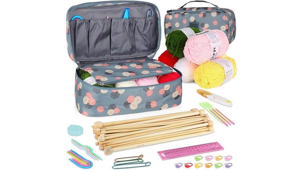 comprehensive 71 piece knitting kit