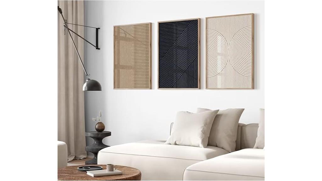 contemporary abstract canvas trio