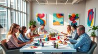 corporate art therapy benefits