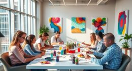 corporate art therapy benefits
