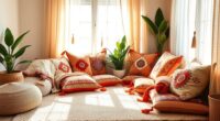 cozy boho floor cushions