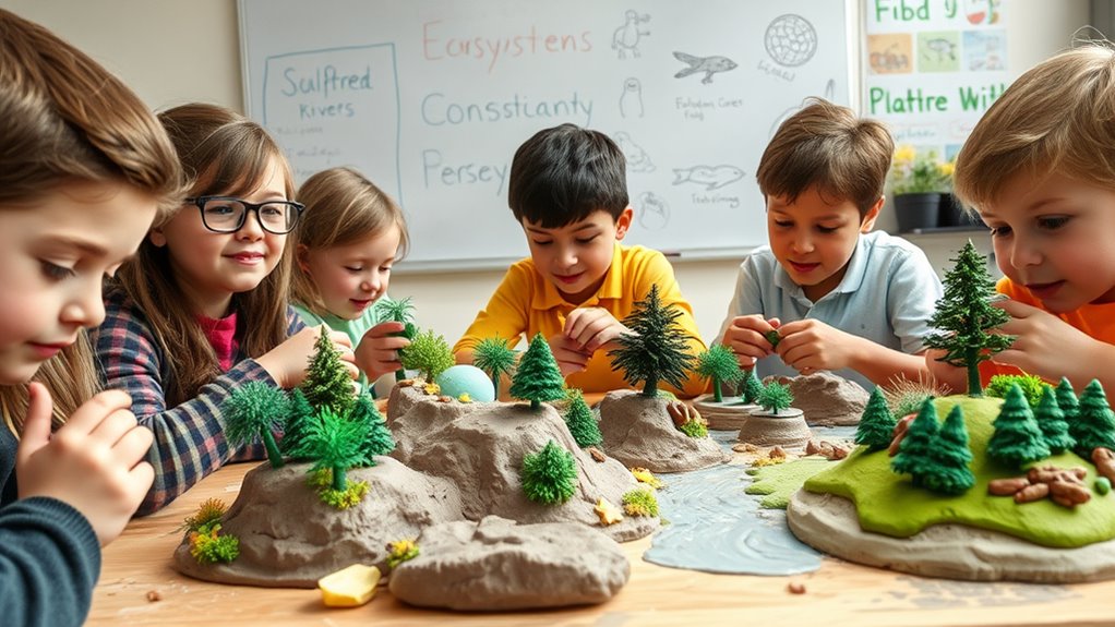create miniature ecological habitats