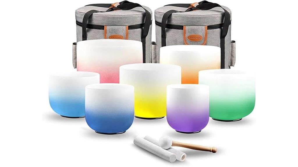 crystal singing bowl set