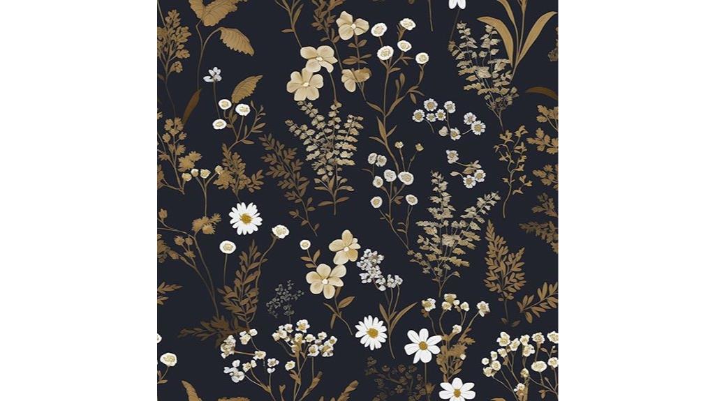 dark floral peel and stick
