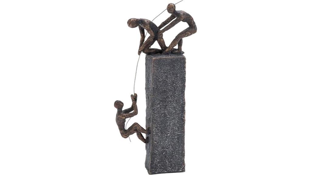 decorative polystone people sculpture