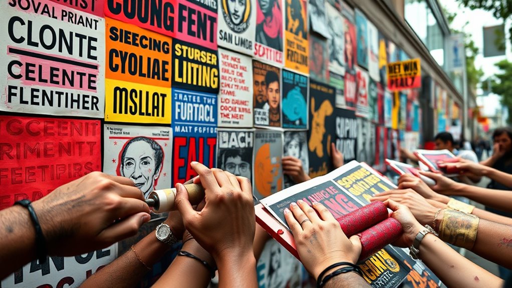digital and handmade print activism
