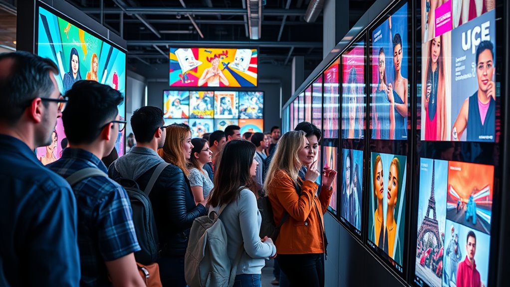 diverse tech savvy art buyers