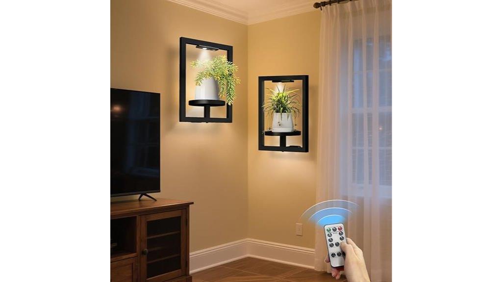 double plant shelf set